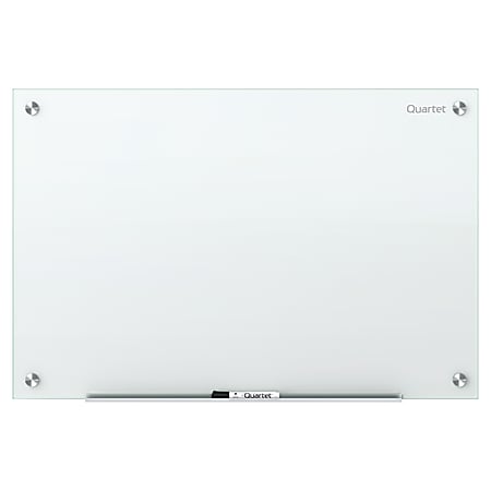 Quartet Infinity® Unframed Glass Non-Magnetic Dry-Erase Whiteboard, 48" x 36", White