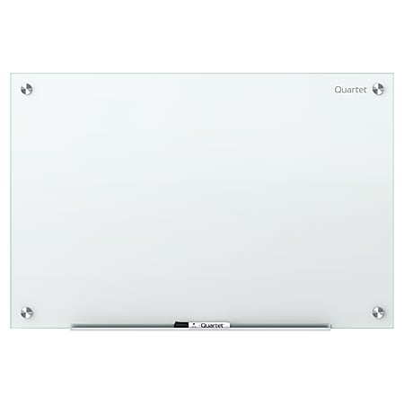 Quartet Infinity Customizable Glass Dry-Erase Board - 11 (0.9 ft) Width x  17 (1.4 ft) Height - Clear/White Glass Surface - Rectangle -  Horizontal/Vertical - Magnetic - Assembly Required - 1 Each - Bluebird  Office Supplies