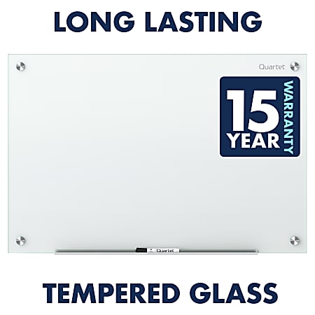 Quartet Infinity Glass Non Magnetic Unframed Dry Erase Whiteboard 36 x 24  Frost - Office Depot