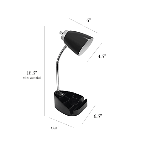 Standing gooseneck lamp outlet
