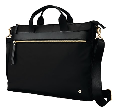 Samsonite professional leather 2 pocket laptop briefcase sale