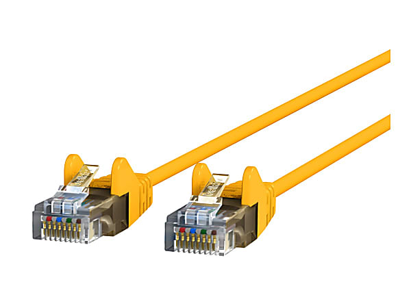 Belkin CAT6 Slim Gigabit Snagless UTP Ethernet Cable - 50 ft Category 6 Network Cable for Network Device, Notebook, Desktop Computer, Modem, Router, Wall Outlet - First End: 1 x RJ-45 Network - Male - Second End: 1 x RJ-45 Network - Male - 1 Gbit/s