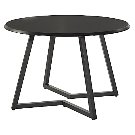 Office Star Metro Round Dining Table, 30-1/4”H x 45-1/2”W x 45-1/2”D, Black