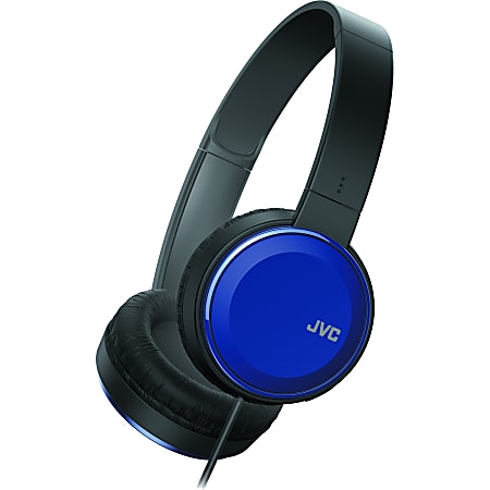 JVC HA-S190M Headset - Stereo - Wired - Over-the-head - Binaural - Circumaural - Blue
