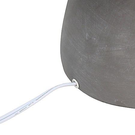 Simple Designs Round Concrete Table Lamp 16 12 H Black ShadeGray