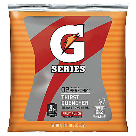 Gatorade® Powdered Mix Pouch, Fruit Punch, 21 Oz.