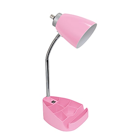 Desk lamp with usb shop port and organizer