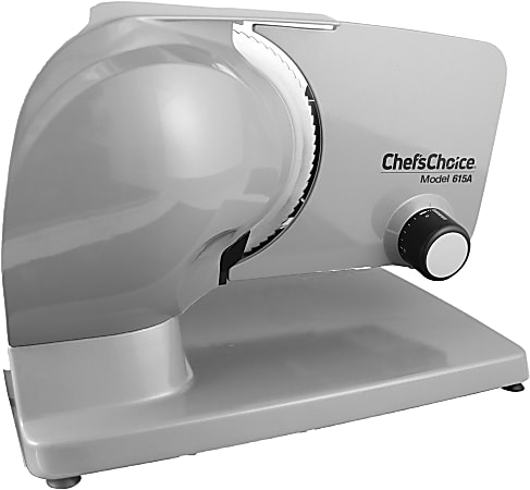 Edgecraft Chef'sChoice 615A Electric Food Slicer, 10-5/8"H x 11-7/16"W x 15"D, Silver
