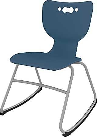 MooreCo Hierarchy Armless Rocker Chair, 16" Seat Height, Navy