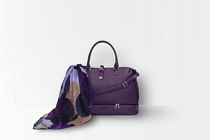 GNBI Polyurethane Weekender Duffel Bag, Purple