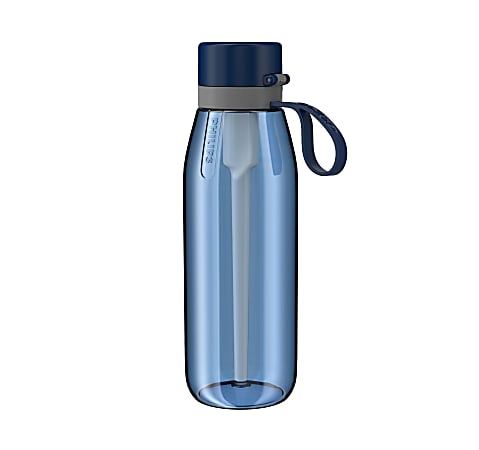 Philips GoZero Everyday Tritan Water Bottle With Filter, 36 Oz, Navy Blue