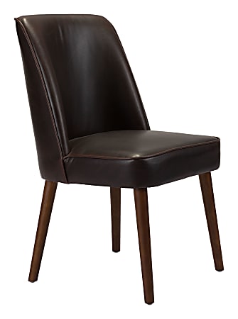 Zuo Modern Kennedy Dining Chairs, Brown/Wood, Set Of 2 Chairs