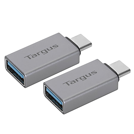 Targus® USB-C To USB-A Adapters, Silver, Pack Of 2 Adapters, ACA979GL