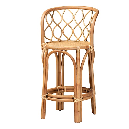 bali & pari Diana Rattan Counter Stool, Natural