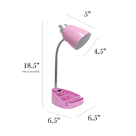 Desk lamp with outlet organizer and outlet