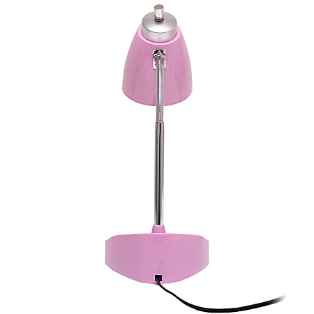 LimeLights 20 in. Pink Organizer Desk Lamp with Charging Outlet Lazy Susan  Base LD1015-PNK - The Home Depot