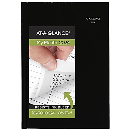 2023-2025 AT-A-GLANCE® DayMinder Premiere 14-Month Monthly Planner, 8" x 11-3/4", Black, December 2023 To January 2025, G470H00