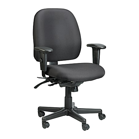 Raynor® 4 x 4 Fabric Task Chair, 56"H x 25"W x 24"D, Black Frame, Black Fabric
