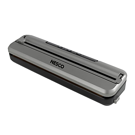 Nesco® 100-Watt Compact Vacuum Sealer, 2-13/16” x 14-13/16”, Silver