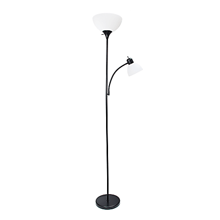 Simple Designs Floor Lamp With Reading Light, 71"H,