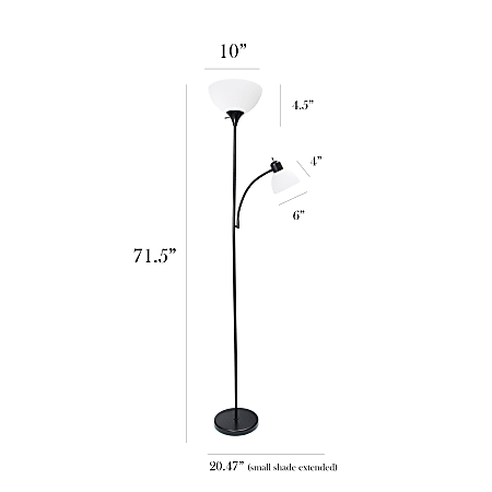 Simple black floor lamp outlet