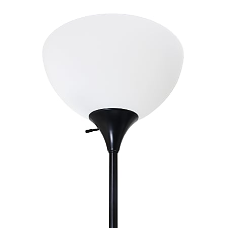Floor lamp black base white shade sales