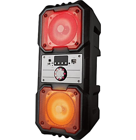 Quest iJoy Banger Large LED Party Speaker With Karaoke Aux Input, Black