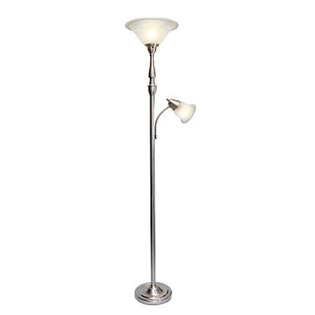 Elegant Designs 2 Light MotherDaughter Floor Lamp 71 H White