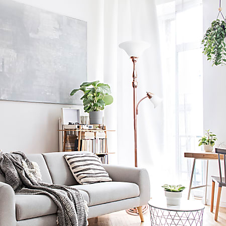 Grey and rose gold floor lamp cheap