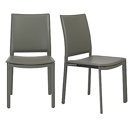 Eurostyle Kate Dining Chairs, Gray, Set Of 2 Chairs