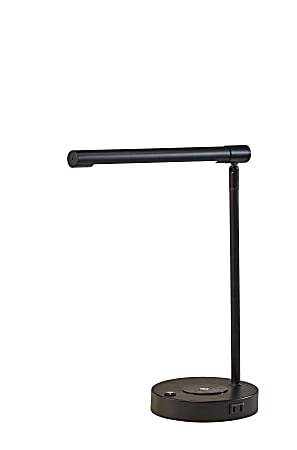 Adesso Dax LED Wireless Charging Desk Lamp, Black