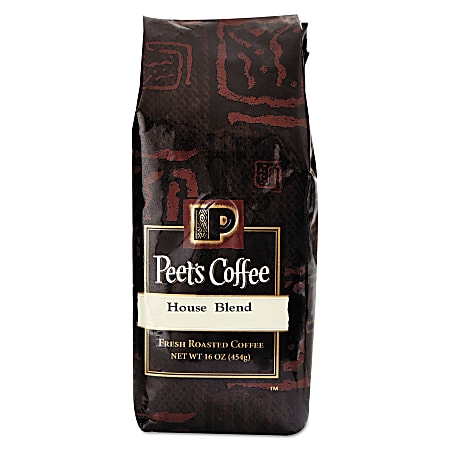 Peet's® Coffee & Tea Ground Coffee, House Blend, 1 Lb Per Bag