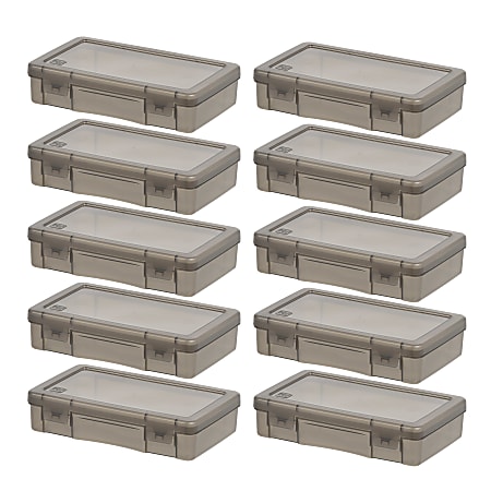 Iris Box, 1 Qt, Gray, Pack Of 10 Boxes