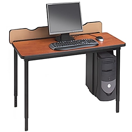 Bretford Basic Quattro Voltea Flip Top Computer Table, Gray/Topaz