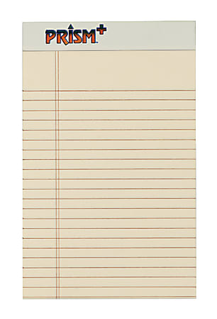 TOPS™ Prism+™ Color Writing Pads, 5" x 8", Legal Ruled, 50 Sheets, Ivory, Pack Of 12 Pads