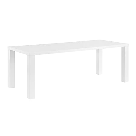 Eurostyle Abby Dining Table, 30”H x 84-1/2”W x 36”D, High Gloss White
