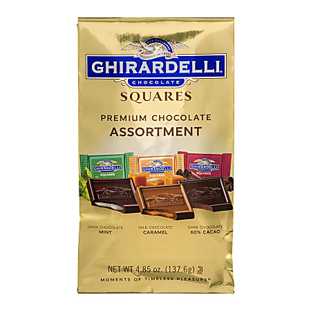Ghirardelli® Chocolate Squares, Premium Assortment, 4.85 Oz, Pack Of 3 Bags