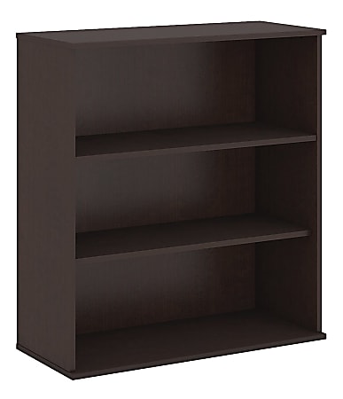 Bush Business Furniture Easy Office 48"H 3-Shelf Bookcase, 48"H, Mocha Cherry, Standard Delivery
