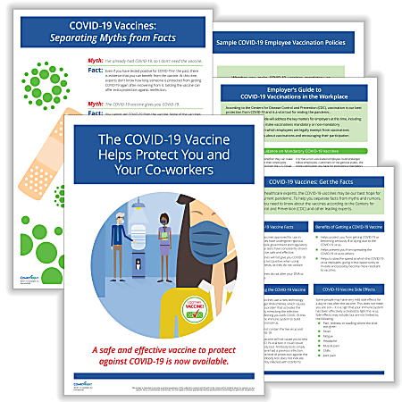 ComplyRight™ COVID-19 Vaccination Posters And Policy Set, English, 10" x 14"