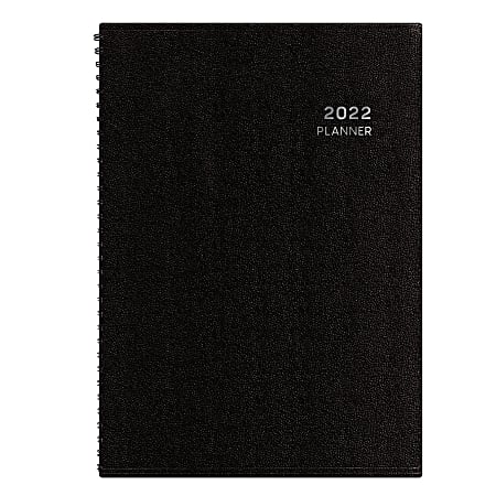 Blue Sky™ Aligned Weekly/Monthly Planner, 5-7/8" x 8-5/8", Black, January To December 2022, 123852