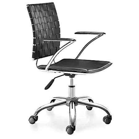 Zuo® Modern Criss Cross Office Chair, Black