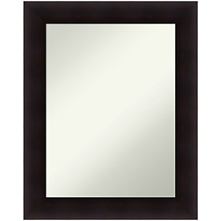 Amanti Art Non-Beveled Rectangle Wood-Framed Bathroom Wall Mirror, 29-1/2" x 23-1/2", Portico Espresso