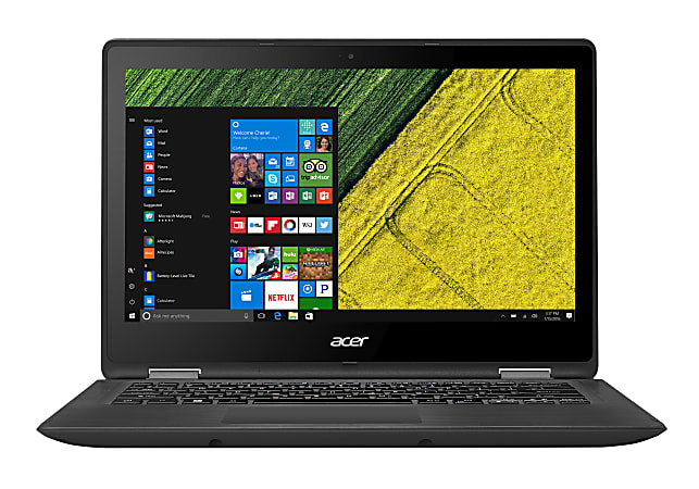 Acer Spin SP513-51-5738 13.3" Touchscreen Notebook - 1920 x 1080 - Core i5 i5-7200U - 8 GB RAM - 256 GB SSD - Obsidian Black - Windows 10 Pro 64-bit - Intel HD Graphics 620 - In-plane Switching (IPS) Technology - Bluetooth