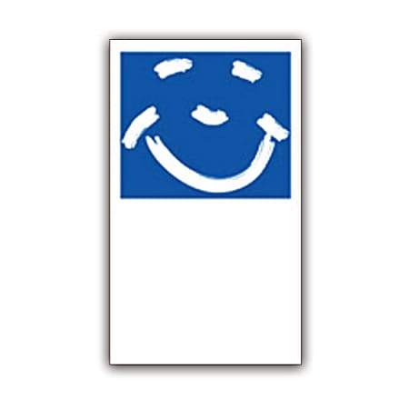 Pat On The Back Cards, Smiley Face, 3" x 5", Blue/White