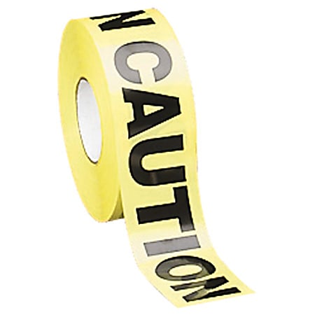 Tatco "Caution" Barricade Tape, 3" x 1000', Yellow