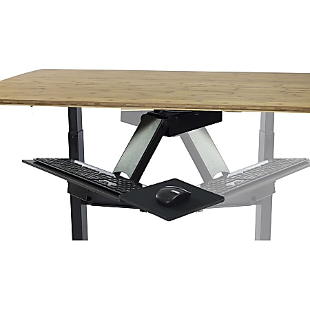 KT2 Ergonomic Under-Desk Adjustable Height & Angle Sit to Stand Up Keyboard Tray 