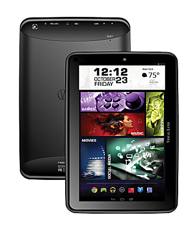 Visual Land® Prestige Elite 8Q Tablet, 8" Screen, 8GB Memory, 64 GB Storage, Android 4.4 KitKat