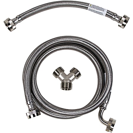 Certified Appliance Accessories Braided Stainless Steel Steam Dryer Installation Kit with Elbow, 5ft - STMKIT2