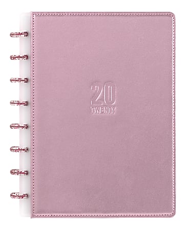TUL™ Custom Note-Taking System Discbound Monthly Planner, 5-1/2" x 8-1/2", Limited Edition Millennial Pink, January To December 2020, TULJRPLNR-LEA-PK