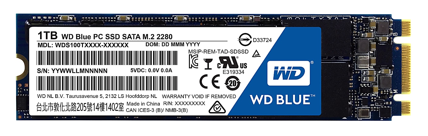 Western Digital Blue™ M.2 2280 Internal SSD, 1TB, Blue